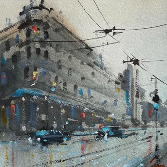 Огни промокших улиц