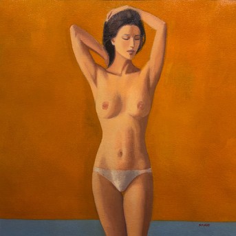 Nude orange background