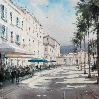 На прогулке в тени пальм