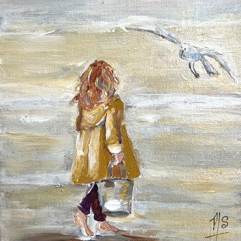 На пляже с чайками